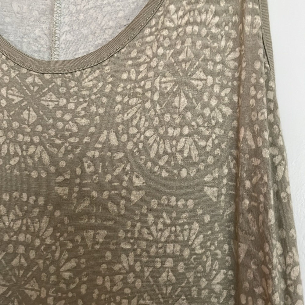 Old Navy Tank Top Dress Size L/Tall Gray White Maxi - Picture 9 of 12